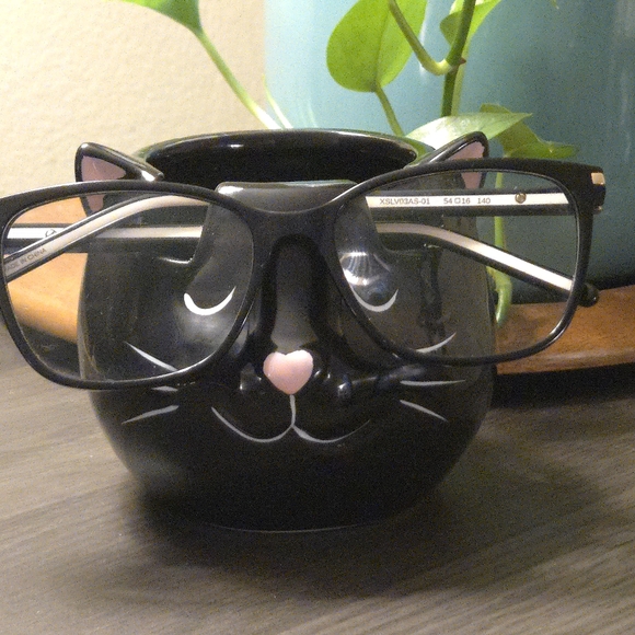 Ceramic black cat glasses holder/vase - Picture 4 of 4